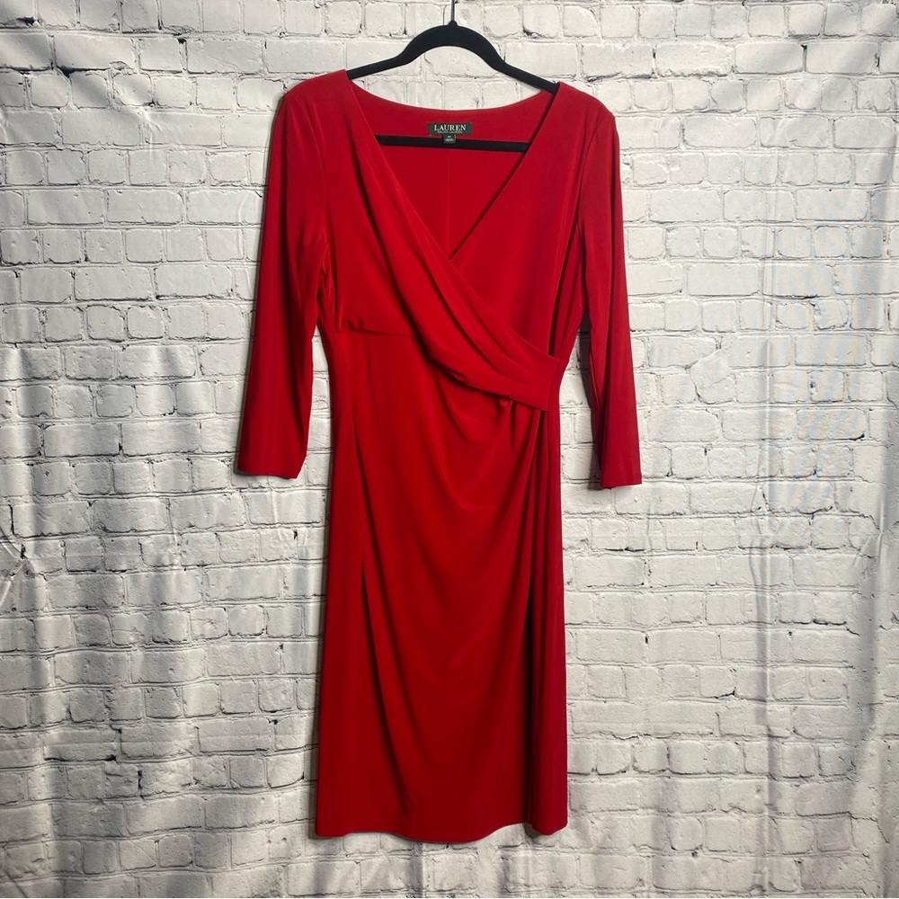 Ralph Lauren Red Dress Size 10